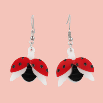 Ladybird Earrings - Sour Cherry