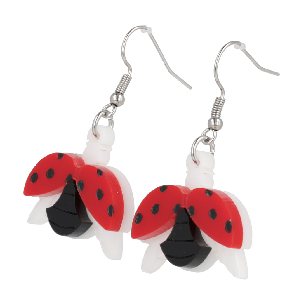 Ladybird Earrings - Sour Cherry