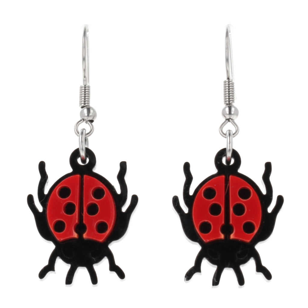 Dotty For You Ladybird Earrings - Bright Red - Sour Cherry