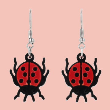 Dotty For You Ladybird Earrings - Bright Red - Sour Cherry
