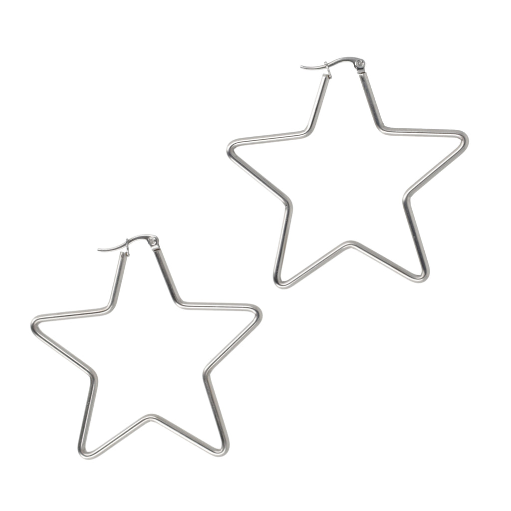 Large Super Star Hoop Earrings - Sour Cherry