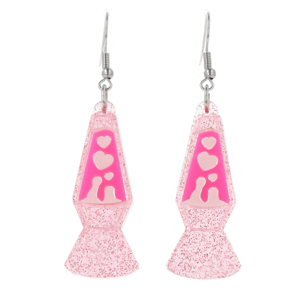 Live, Laugh, Lava Lamp Earrings - Sour Cherry