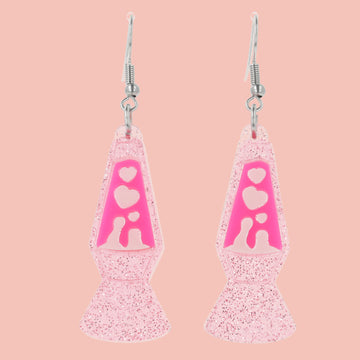 Live, Laugh, Lava Lamp Earrings - Sour Cherry