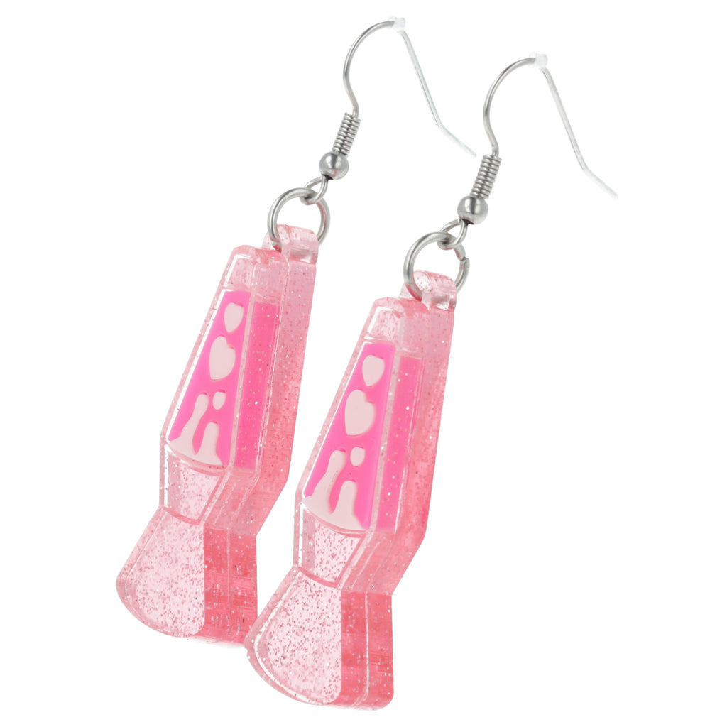 Live, Laugh, Lava Lamp Earrings - Sour Cherry