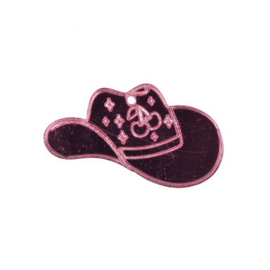 Let's Go Girls Pink Cowgirl Hat Charm