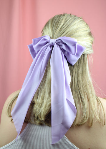 The Bigger The Bow Hair Clip - Lilac - Sour Cherry
