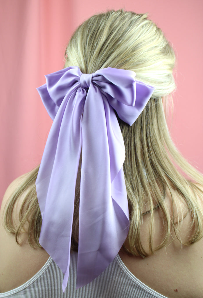 The Bigger The Bow Hair Clip - Lilac - Sour Cherry