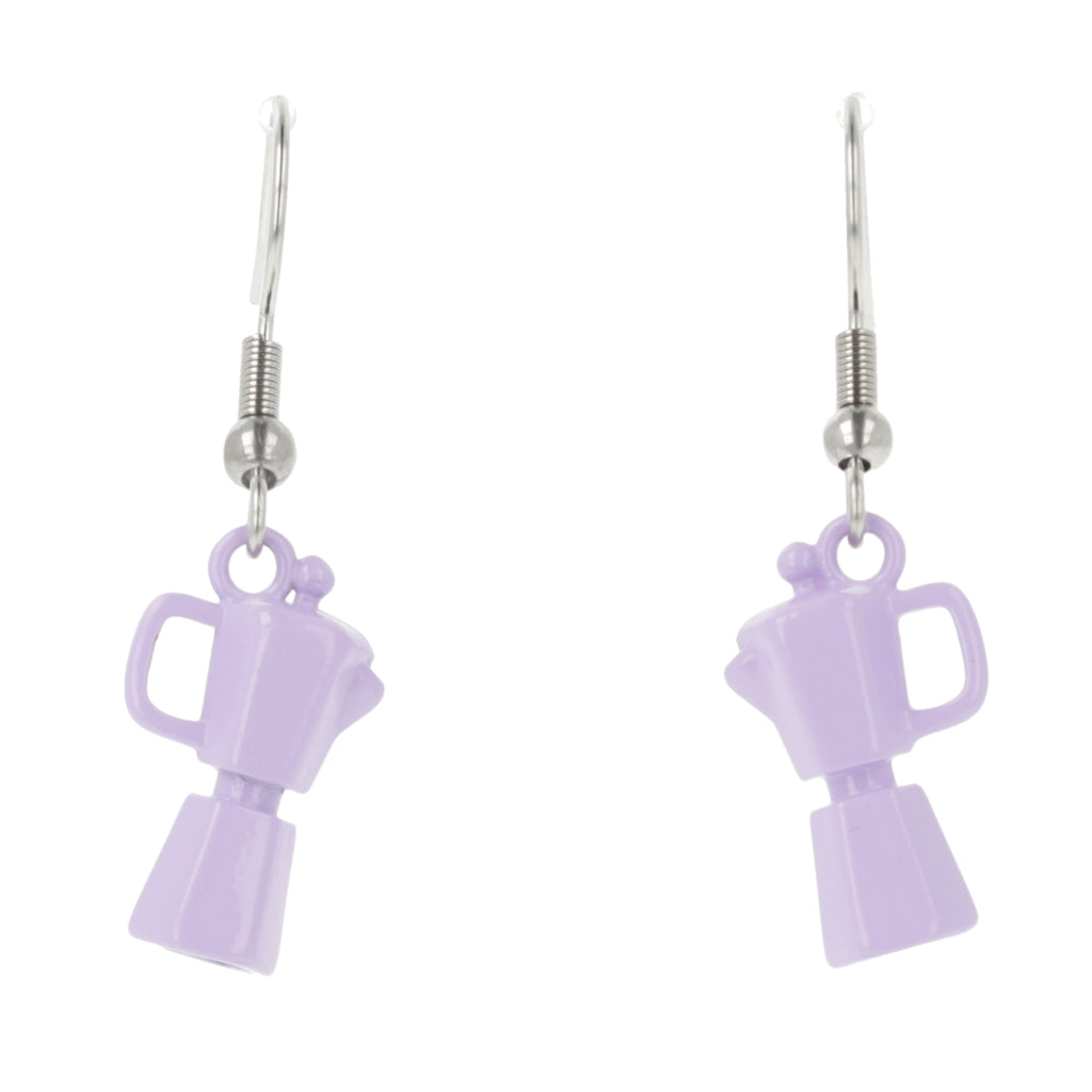 Lilac Coffee Pot Earrings - Sour Cherry