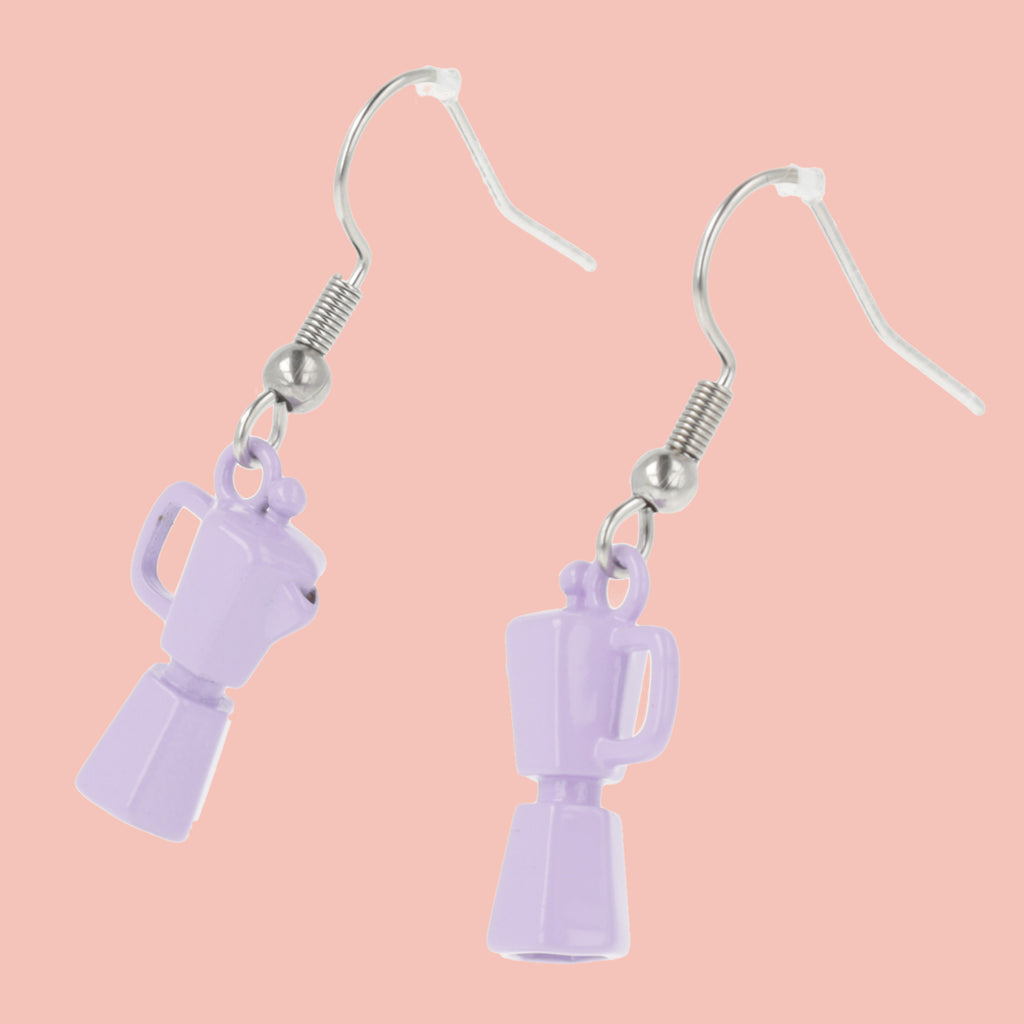 Lilac Coffee Pot Earrings - Sour Cherry
