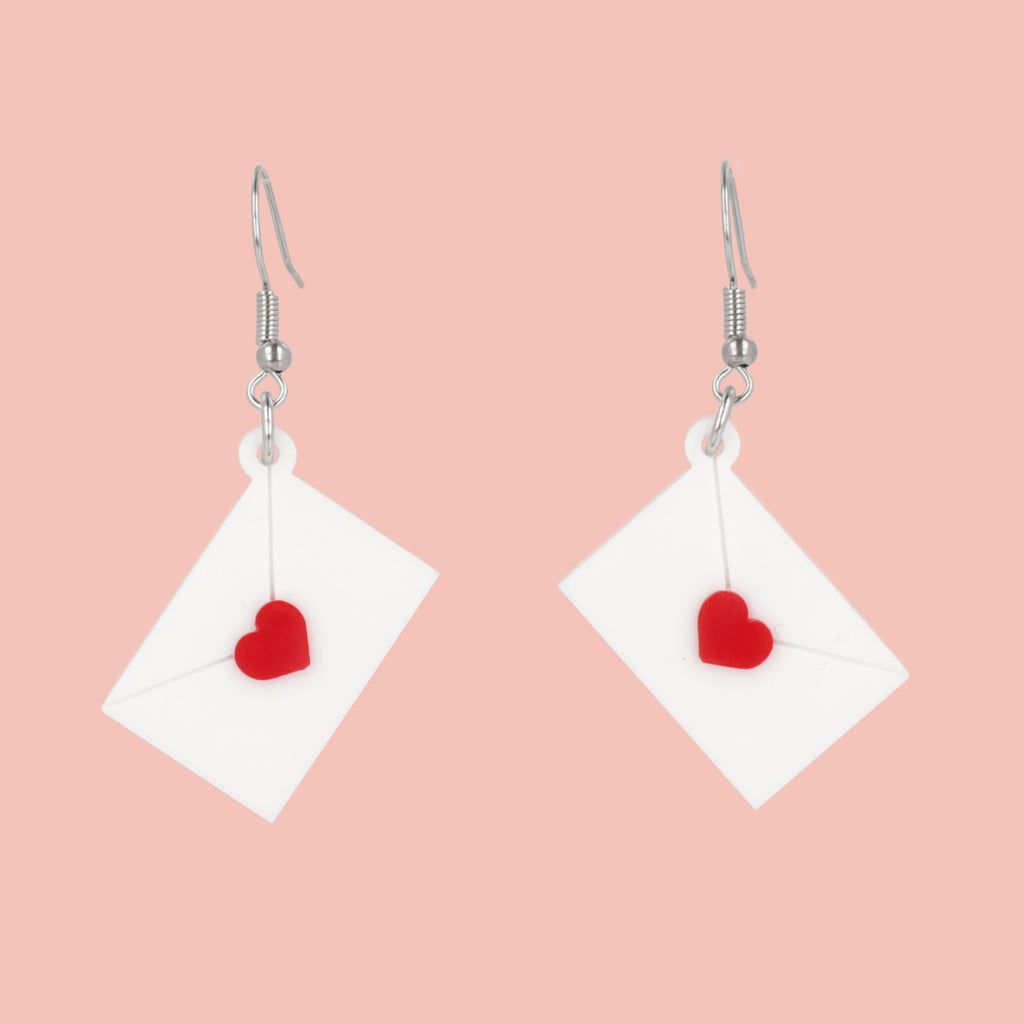 Love Letter Earrings - Sour Cherry