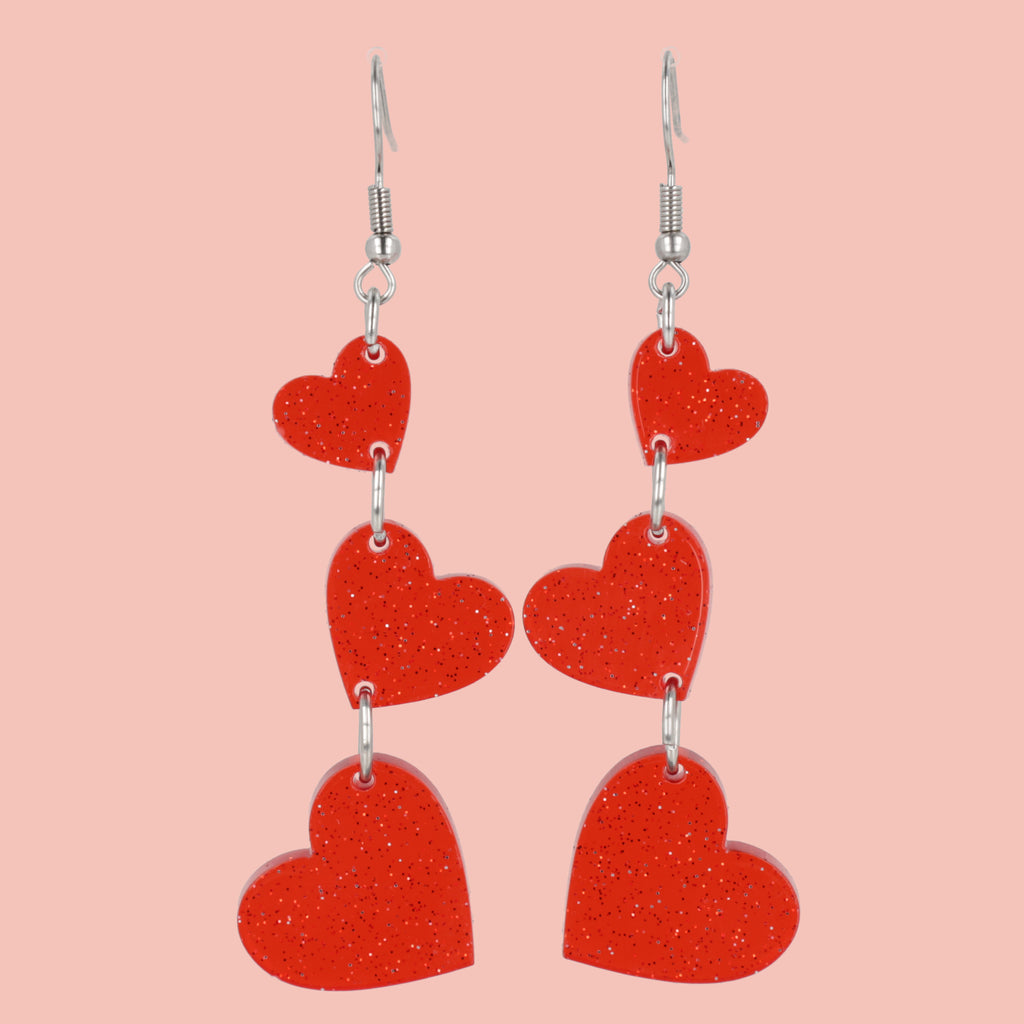 Love Is In The Air Earrings - Red - Sour Cherry