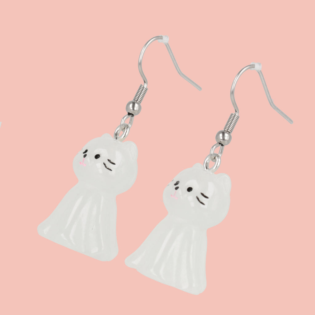 Meowst Haunted Cat Earrings - Sour Cherry