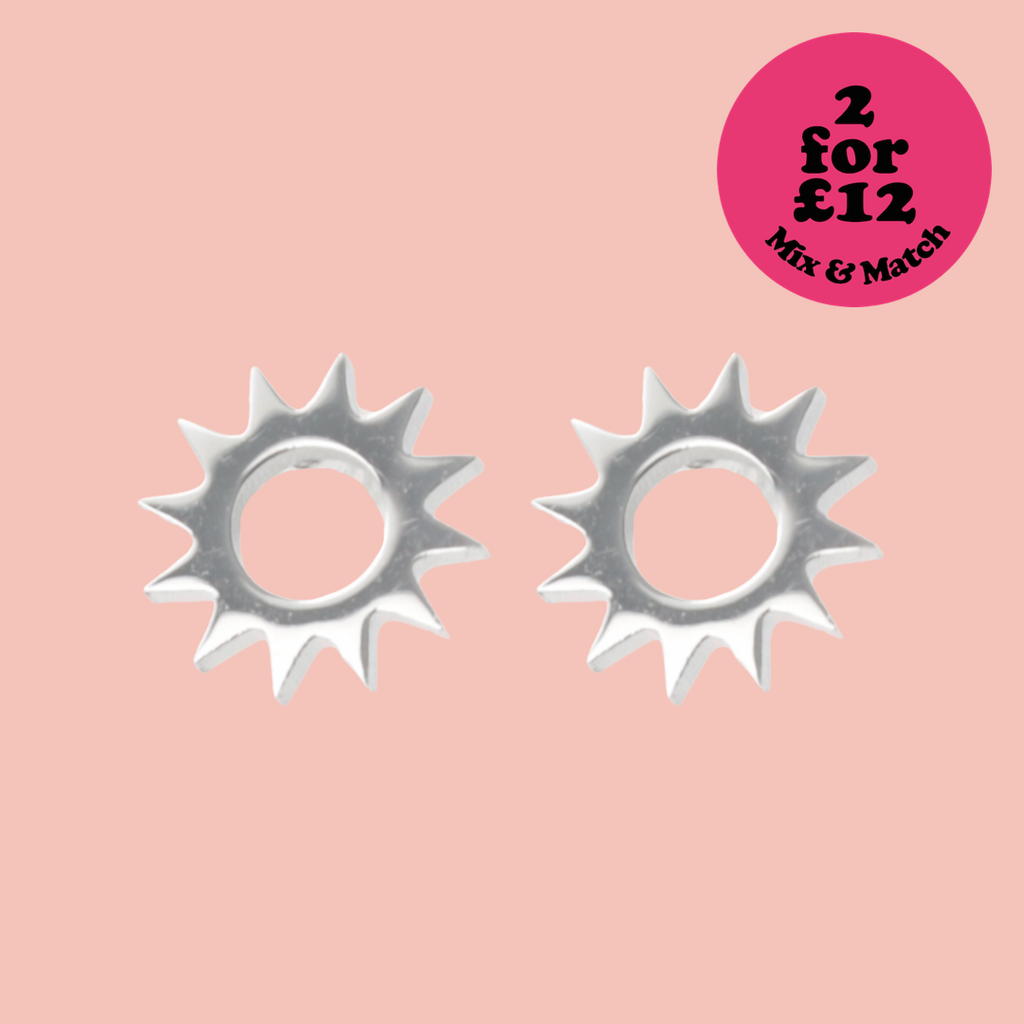 Midnight Sun Stud Earrings - Sour Cherry