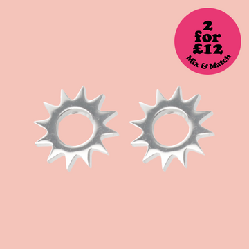 Midnight Sun Stud Earrings - Sour Cherry