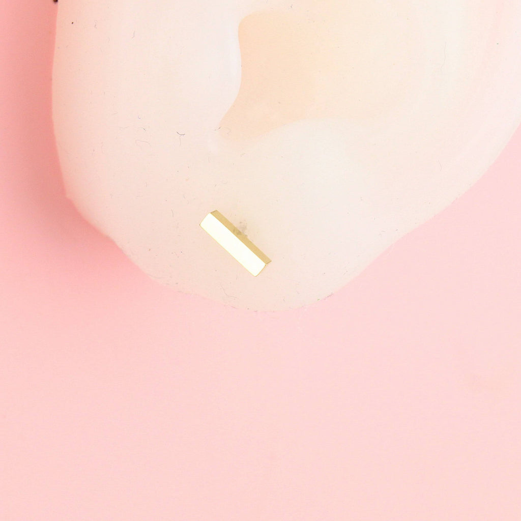 Minimalist Bar Studs (Gold Plated) - Sour Cherry