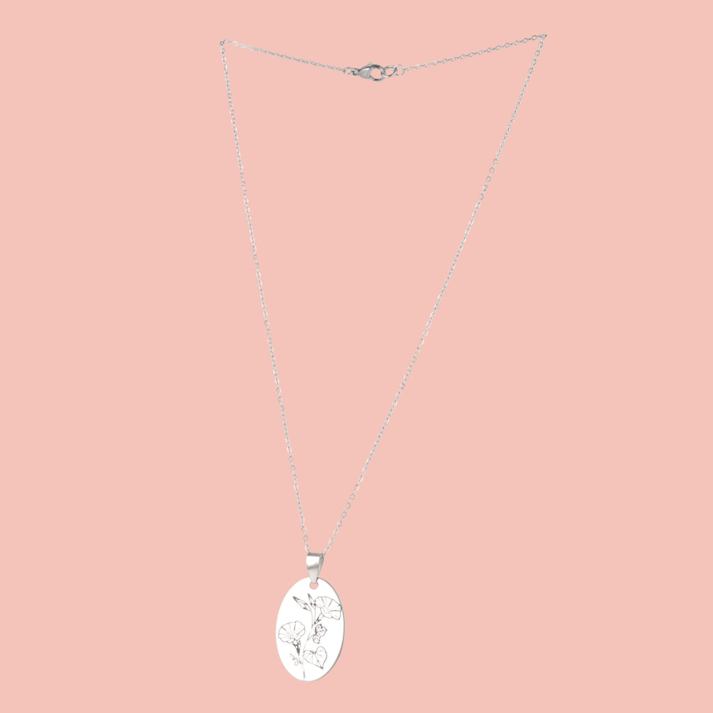 September Birth Flower Necklace - Morning Glory - Sour Cherry