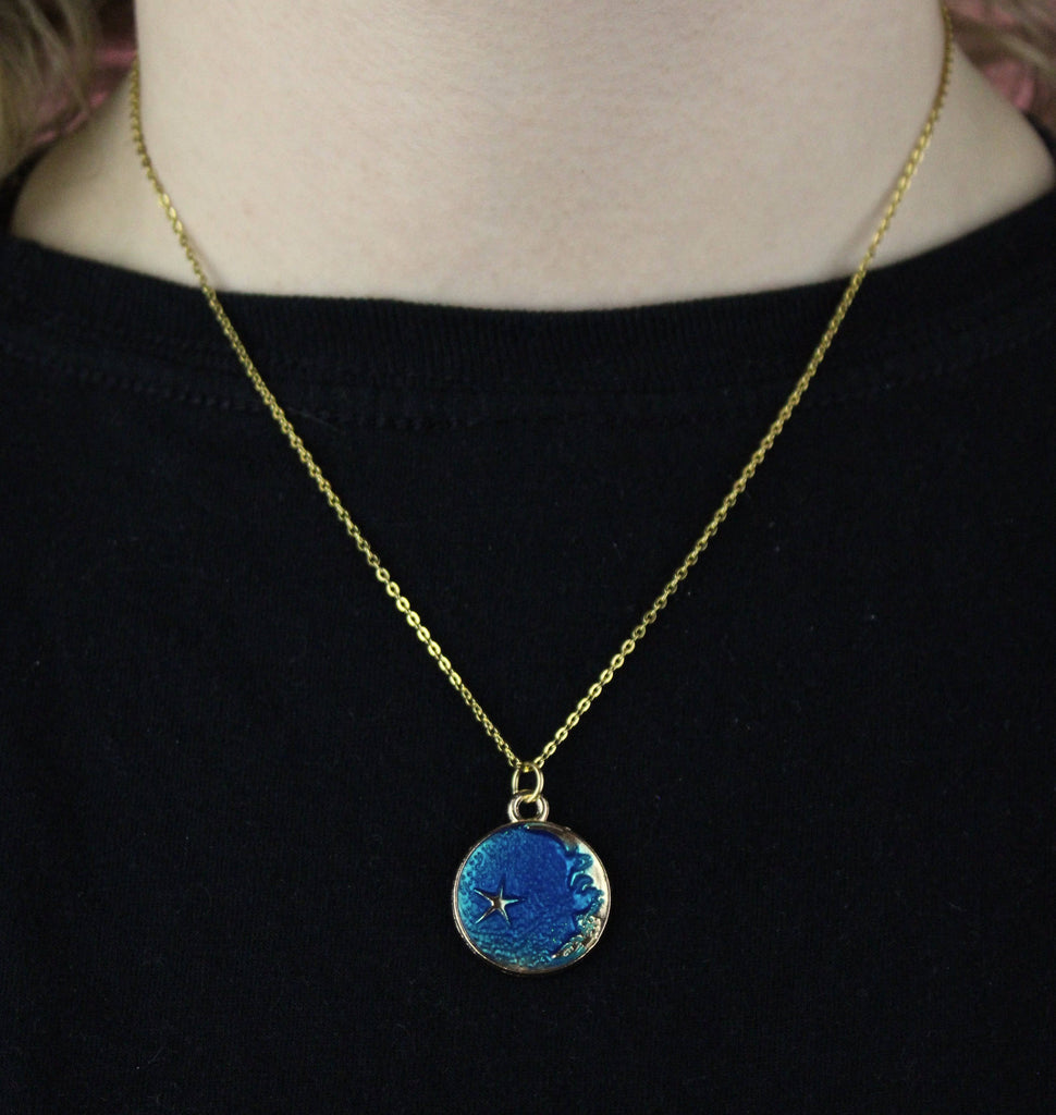 Once In A Blue Moon Necklace - Sour Cherry