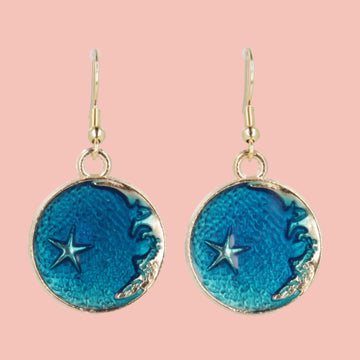 Once In A Blue Moon Earrings - Sour Cherry