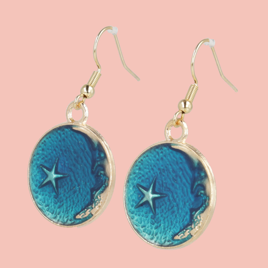 Once In A Blue Moon Earrings - Sour Cherry
