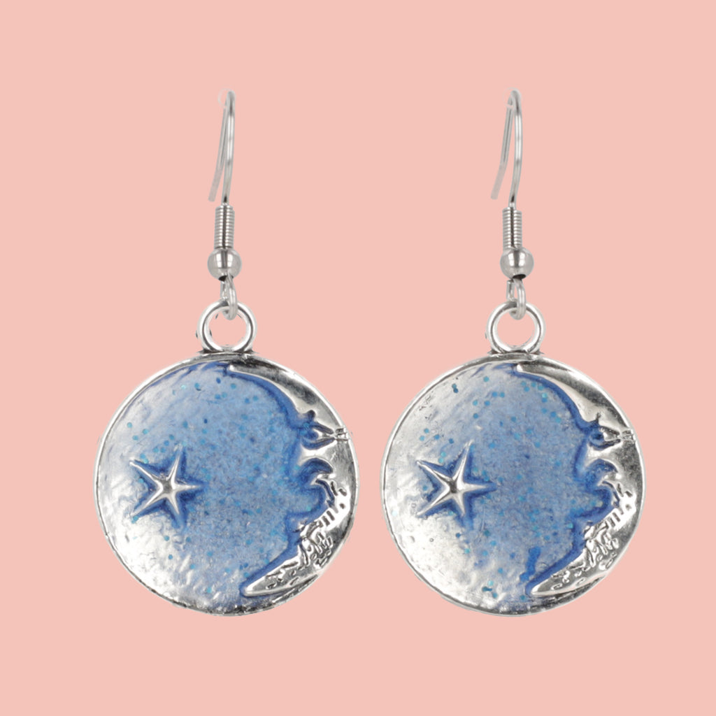 Once In A Blue Moon Drop Earrings - Sour Cherry