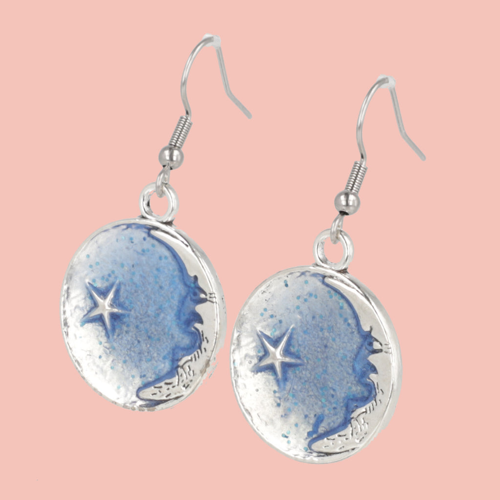 Once In A Blue Moon Drop Earrings - Sour Cherry