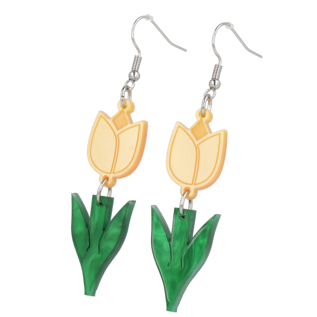 Tiptoe Through the Tulips Earrings (Orange) - Sour Cherry