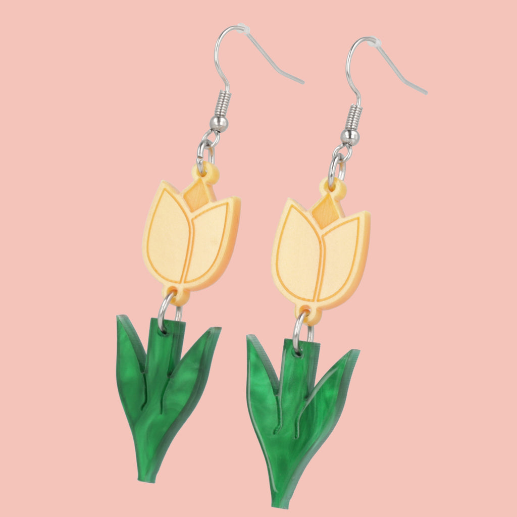 Tiptoe Through the Tulips Earrings (Orange) - Sour Cherry