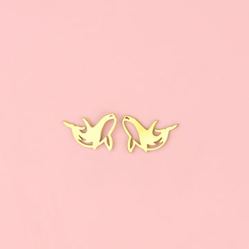 Orca Stud Earrings - Gold Plated - Sour Cherry