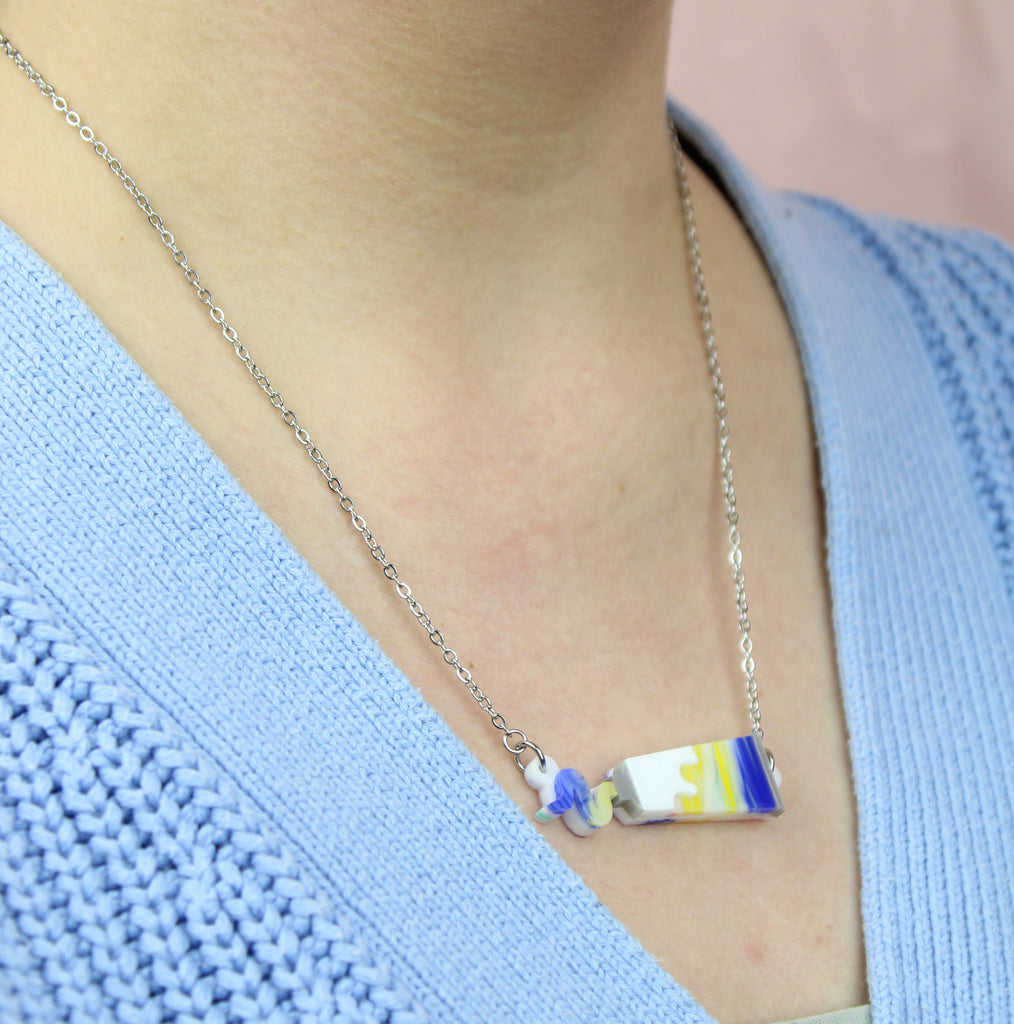 This Is An Art Paint Tube Necklace - Sour Cherry