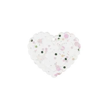 Pastel Confetti Heart Charm