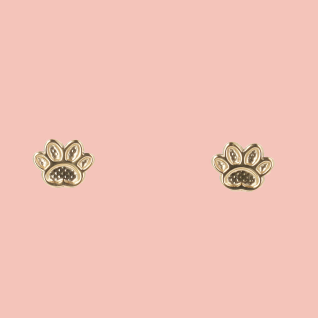 Pawfect Stud Earrings - Gold Plated - Sour Cherry