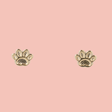 Pawfect Stud Earrings - Gold Plated - Sour Cherry