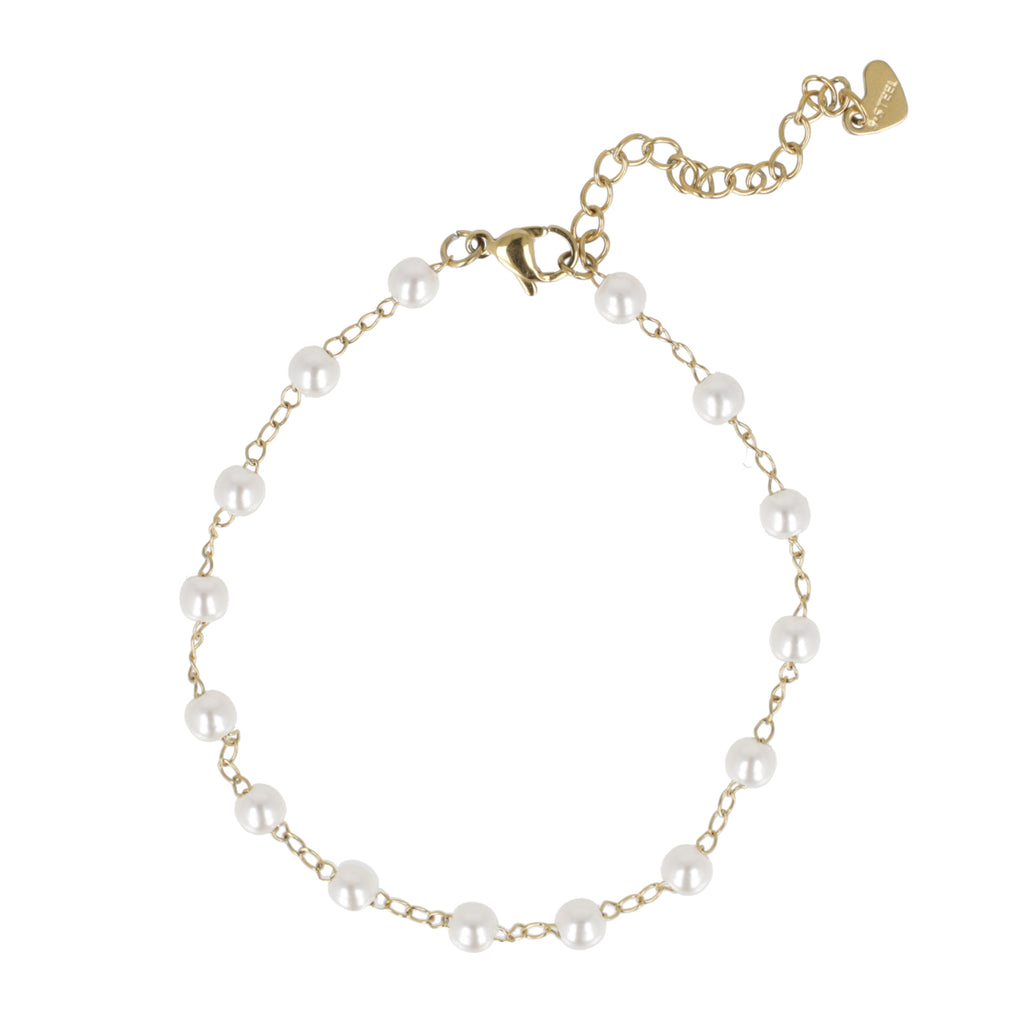 Pearly Girly Anklet (Gold Plated) - Sour Cherry
