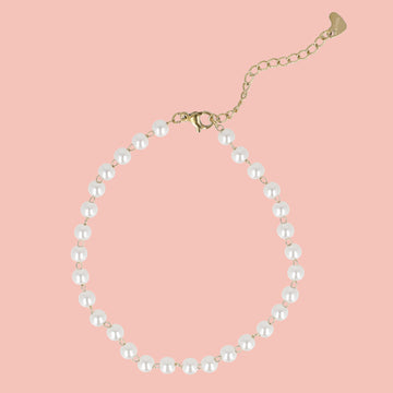 Pearl Anklet (Gold Plated) - Sour Cherry