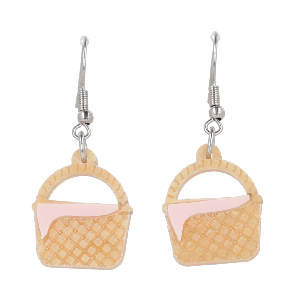 Bring Your Basket Earrings - Sour Cherry