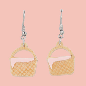 Bring Your Basket Earrings - Sour Cherry