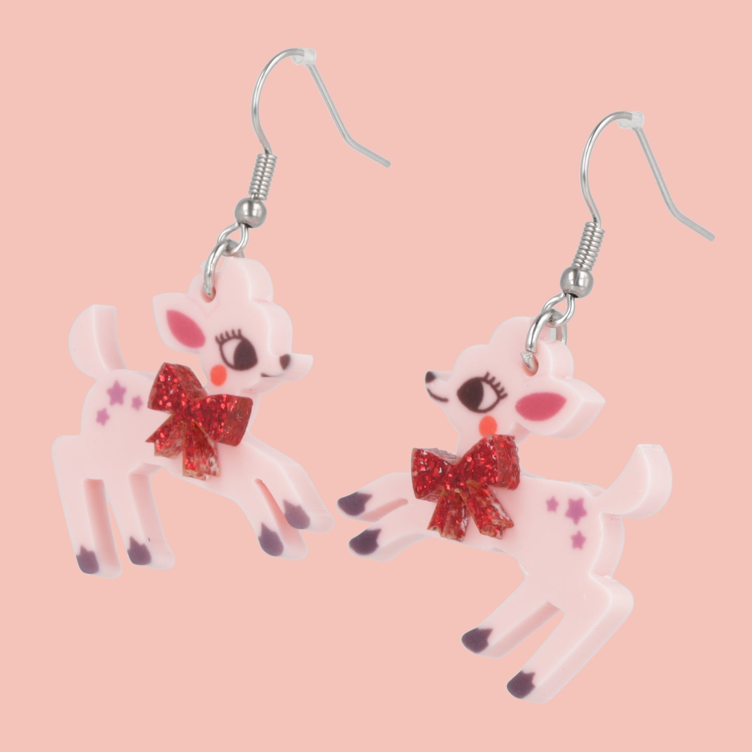 Oh Deer! Earrings Pink
