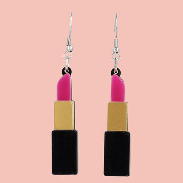 Pink Lipstick Earrings - Sour Cherry