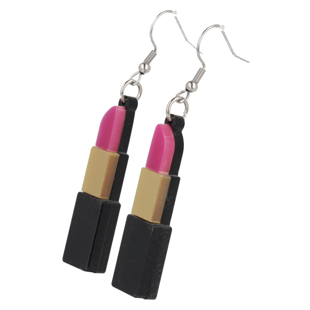 Pink Lipstick Earrings - Sour Cherry