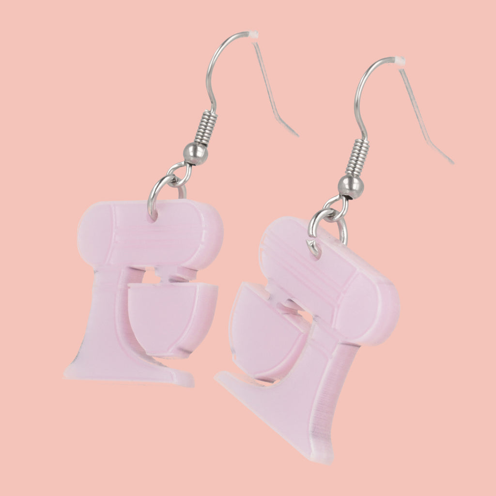 Pink Stand Mixer Earrings - Sour Cherry
