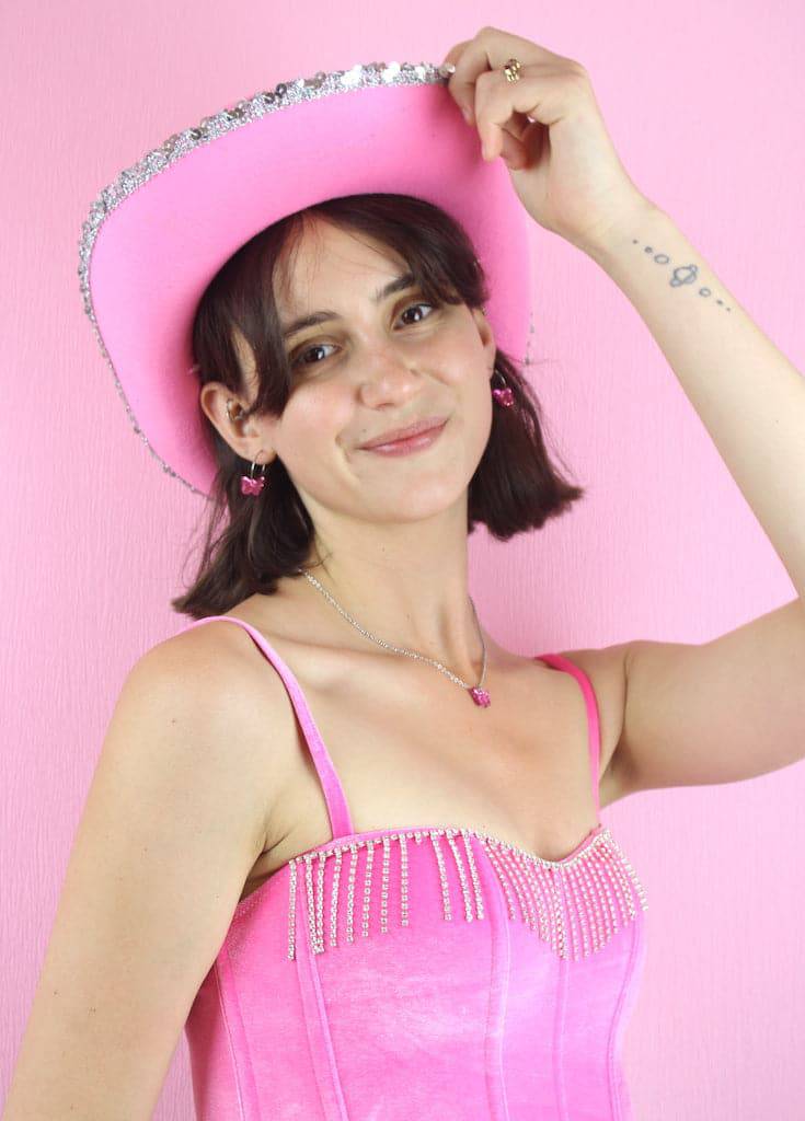 You're my Butterfly, Sugar Baby Necklace (Pink Mirror) - Sour Cherry
