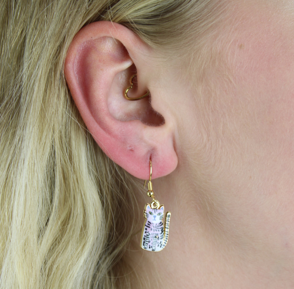 Pink Cheetah Earrings - Sour Cherry
