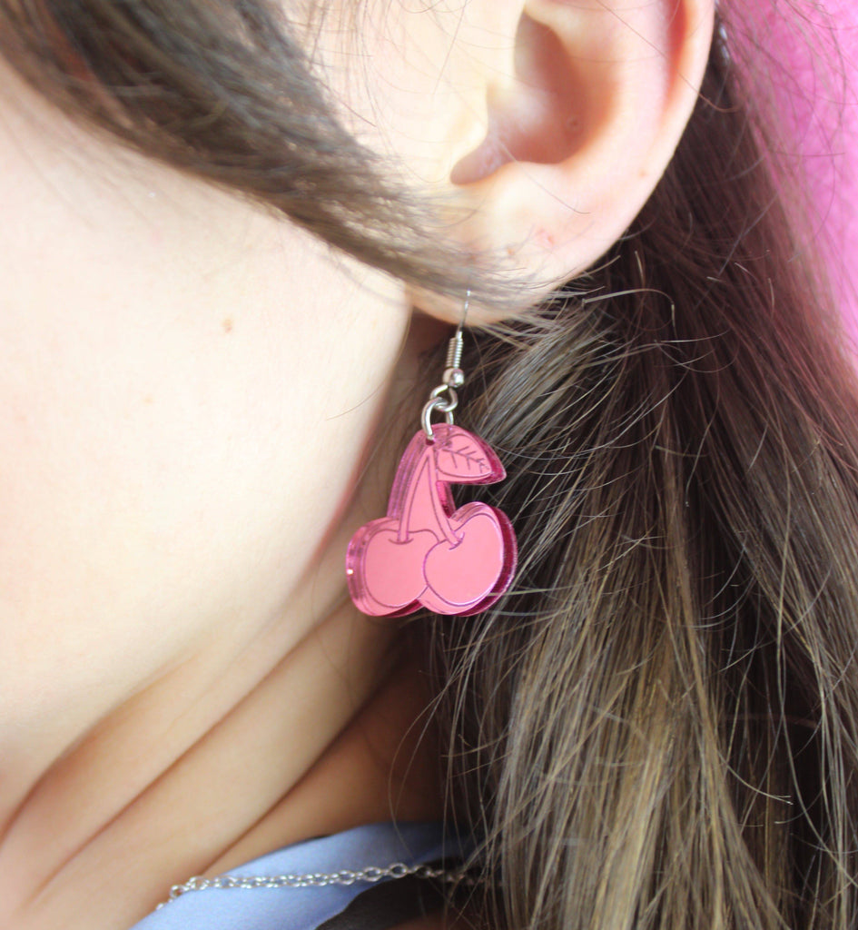 Pink Cherry Dream Earrings - Sour Cherry
