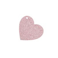 Pink Shimmer Heart Charm