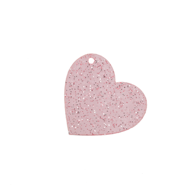 Pink Shimmer Heart Charm