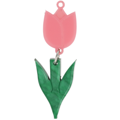 Pink Tiptoe Through the Tulips Charm