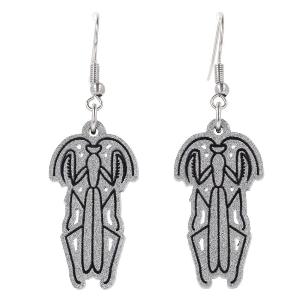 Maneater Praying Mantis Earrings - Sour Cherry