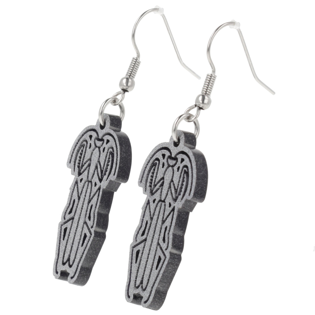 Maneater Praying Mantis Earrings - Sour Cherry