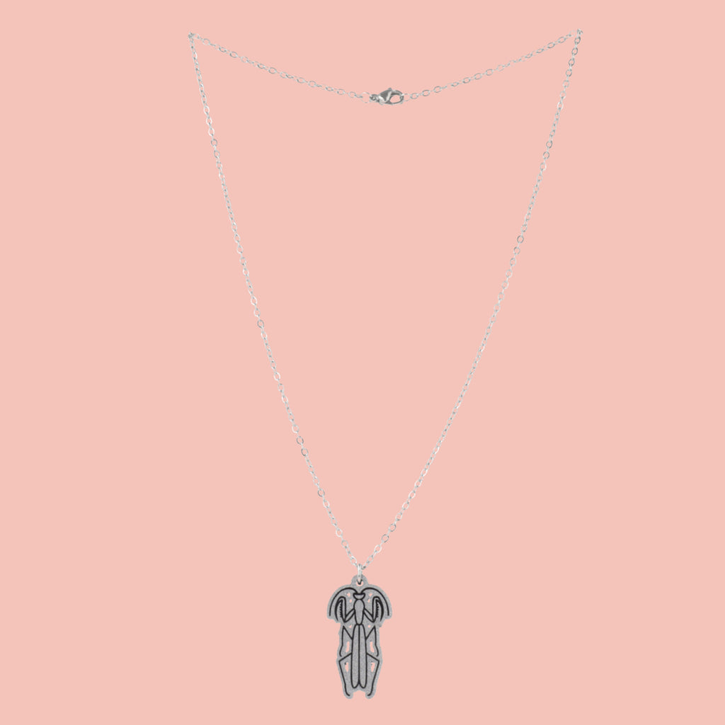 Maneater Praying Mantis Necklace - Sour Cherry