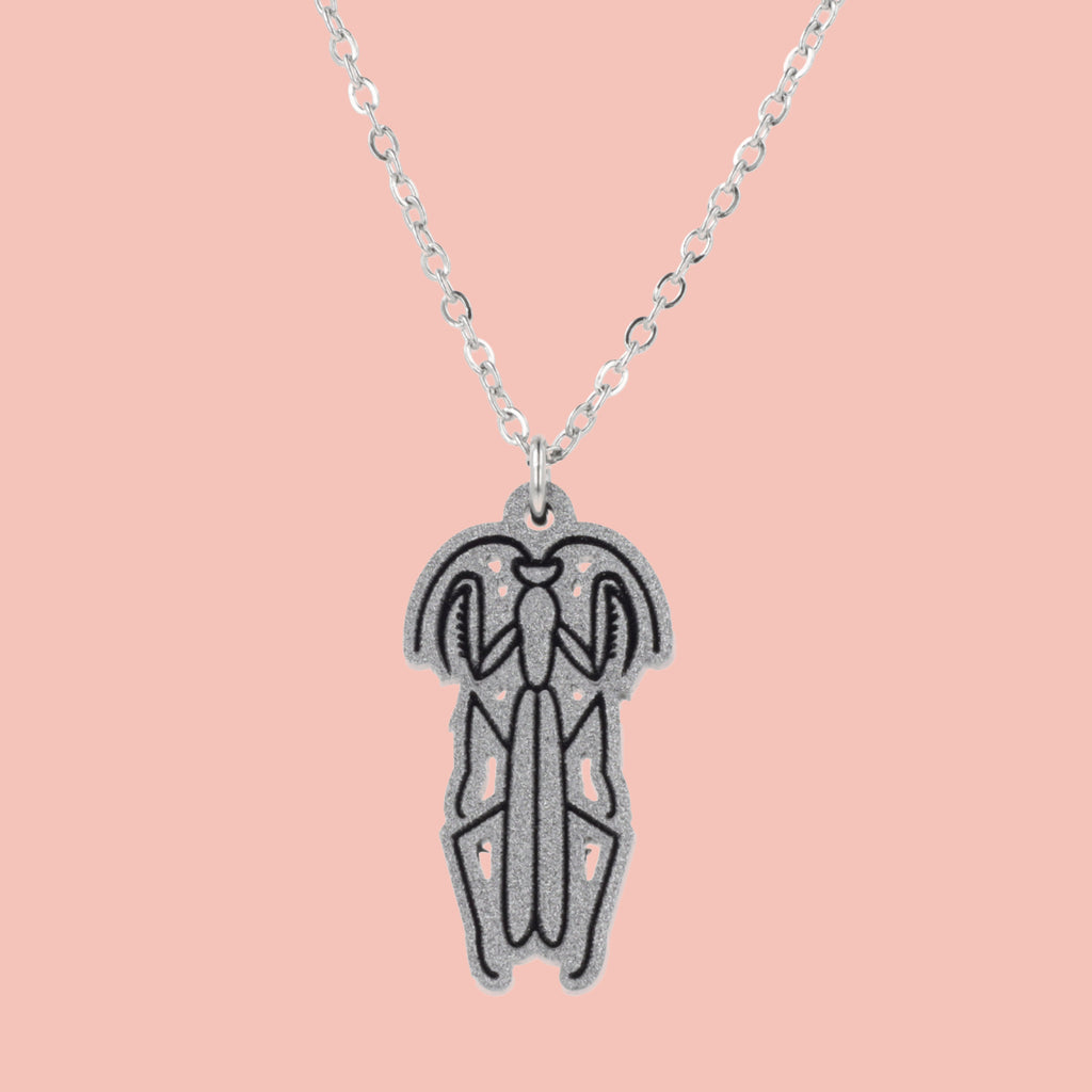 Maneater Praying Mantis Necklace - Sour Cherry